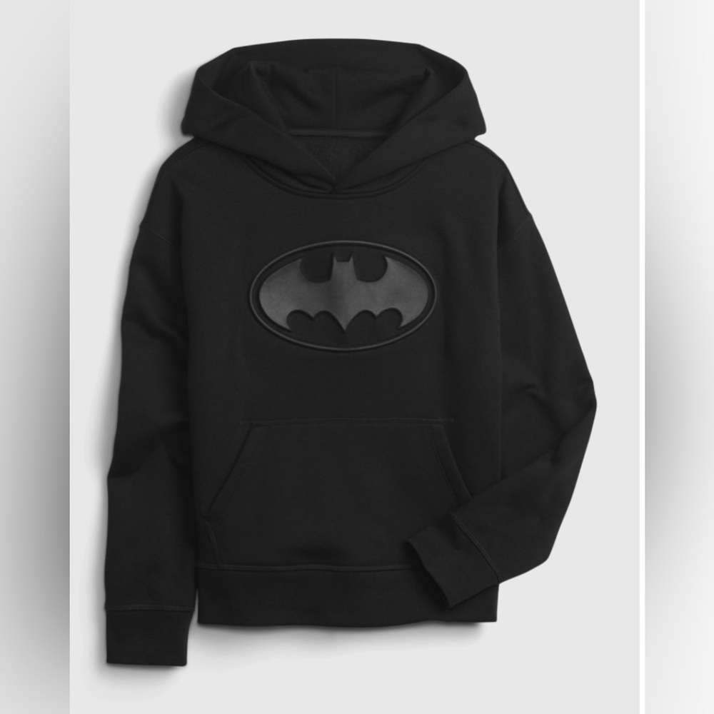 GAP Black Kids Hoodie with Batman Logo